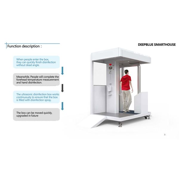 Deepblue Temperature Measuring Disinfection Hand Sterilization Intelligent Anti-epidemic Machine