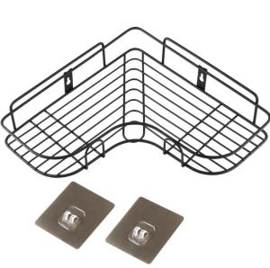 China Custom Stainless Steel Cookwares Heavy Duty No Drilling Corner Shelf Organizer Metal factory