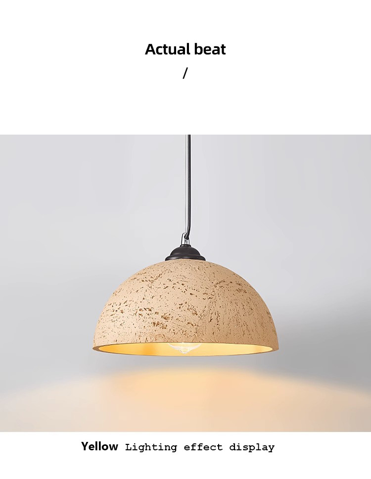 Nordic Simple Wabi-Sabi Style Led Droplights Living Room Bedroom Dome Pendant Light(WH-AP-589)