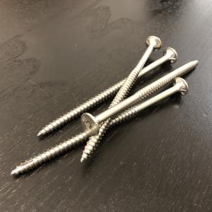 China Hex Socket 125mm Batten Screws Type 17 Stainless Steel Bugle Head Screws 14G For Timber factory