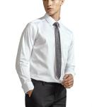 Covered Button Closure Type Long Sleeve Men's Clothing Dress Shirts for and