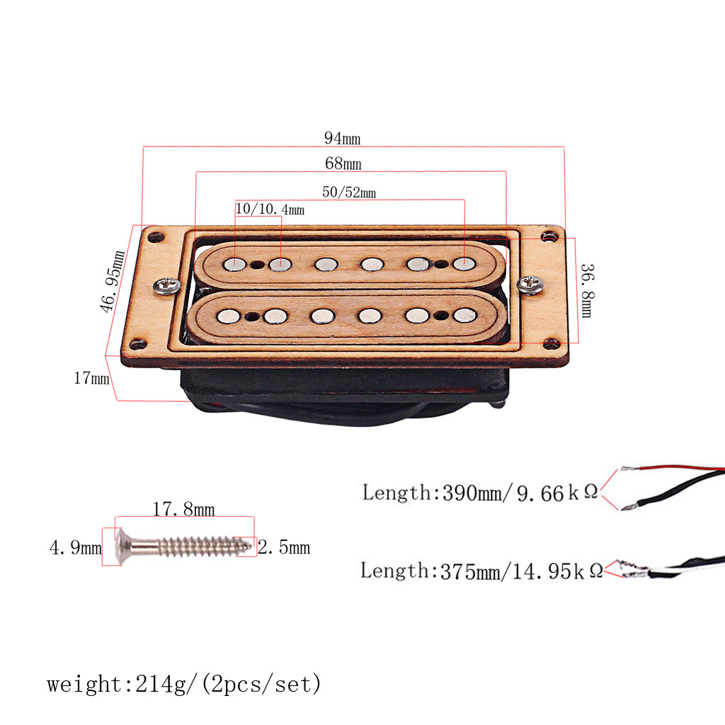 Maple Noiseless Rosewood ST FD SG Style Guitar Pickups Dual Coil