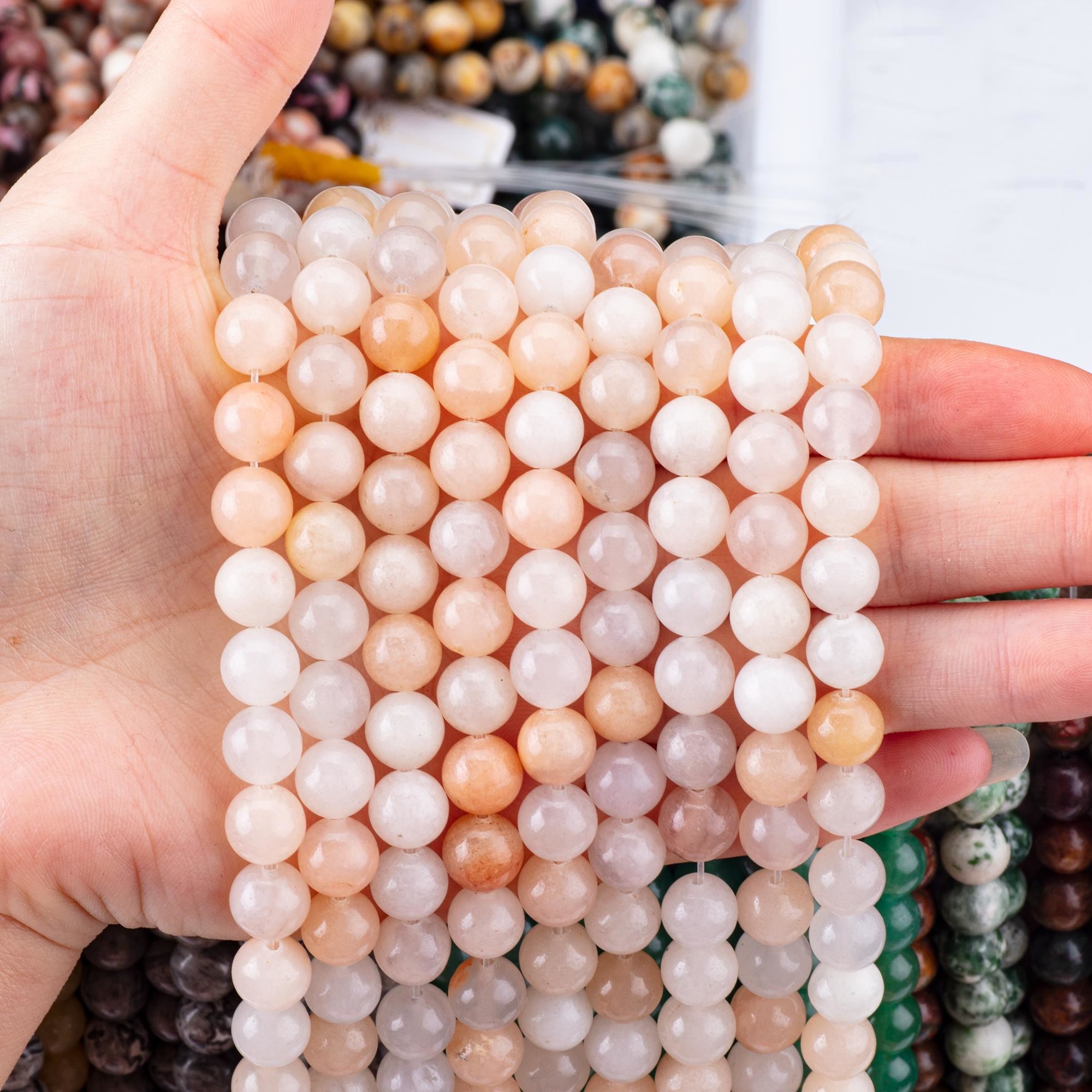 2mm Pink Aventurine Semi Precious Gem Beads Round Shape
