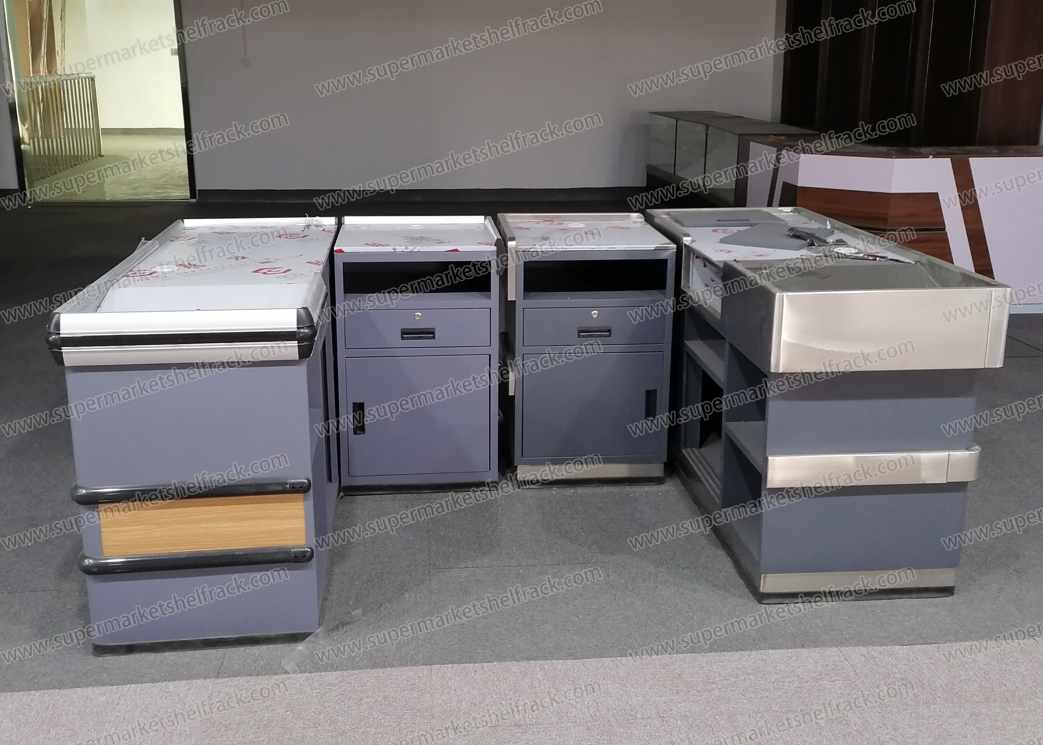 2400MM 24IN Retail Supermarket Checkout Counter Grocery Equipment