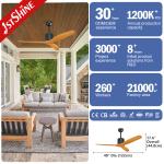 Remote Control OEM Decorative Ceiling Fan Without Light 3 Speed Choice
