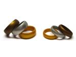 Flexible Finger Ring Metallic Silicone Wedding Rings with Moulding Processing