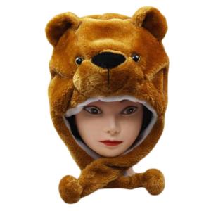 China Kindergarten Performance Fluffy Animal Hat Children'S Headdress Plush Bear Hat factory