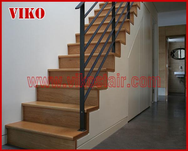 Wrought Iron Staircase VK112S Wrought Iron Handrail Tread Beech,Railing tempered