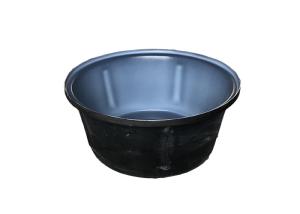 China Double Color Rotomolding Plastic Cattle Drinking Troughs Round Plastic Stock Tank 80L factory