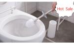 Bathroom Toilet 304 Stainless Steel small toilet brush rubber head holder