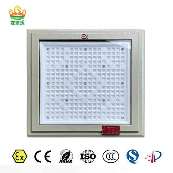 ATEX 18*18 Inch Square Shape Explosion Proof Light 100w 130lm/w Gas Station Light With Five Years Warranty