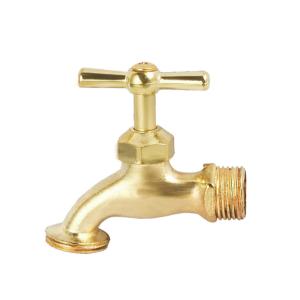 China 1/2&quot;X 3/4&quot; Long Thread Brass Bibcock Valve Water Faucet For Basin factory