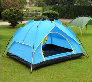 China Automatic Waterproof Family Tent Camping Outdoor Waterproof Cabin UV Shed Large Tents(HT6034) factory