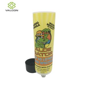 China 3 FL.OZ Plastic Tube Cosmetic Packaging For Sunscreen Black Screw Cap factory