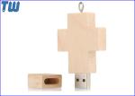 Wooden Cross 8GB USB Flash Drive Free Key Ring Fine Gift for Christmas
