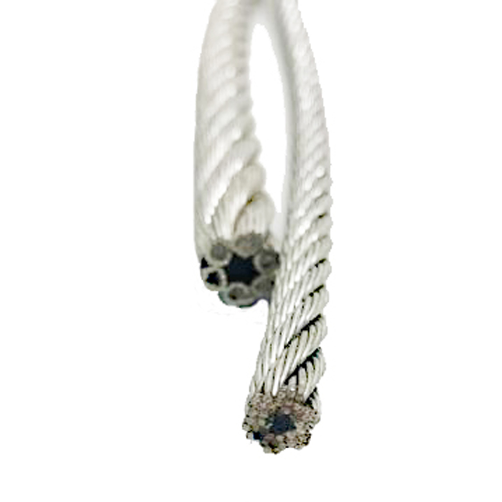 Galvanized Steel Wire Rope Cable 1mm 1.5mm 1.2mm 3mm 6x7 IWS Sliver Galvanized Finish