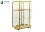 4 Caster Wire Cage Trolley Eco - Friendly For Logistics Transport Security