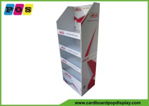 China Custom Made Instore Retail Cardboard Floor Standing Display Unit With Four Shelves factory