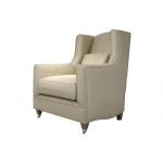 America Leisure style hotel sofa single set by Grey upholstered used wood legs