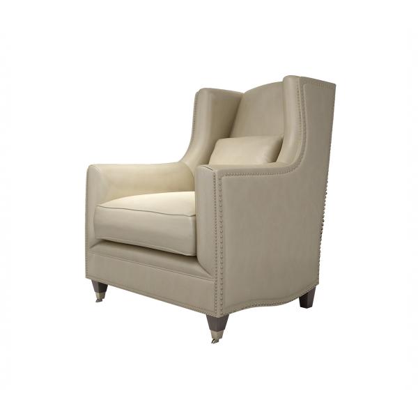 America Leisure style hotel sofa single set by Grey upholstered used wood legs