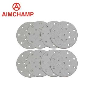 China 8 Holes 17 Holes 320 Grit Round Sanding Disc Abrasive Pad Sandpaper disk factory