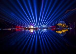 China Large Beautiful 3d Laser Light Show / Laser Water Fountain With PC Control System factory
