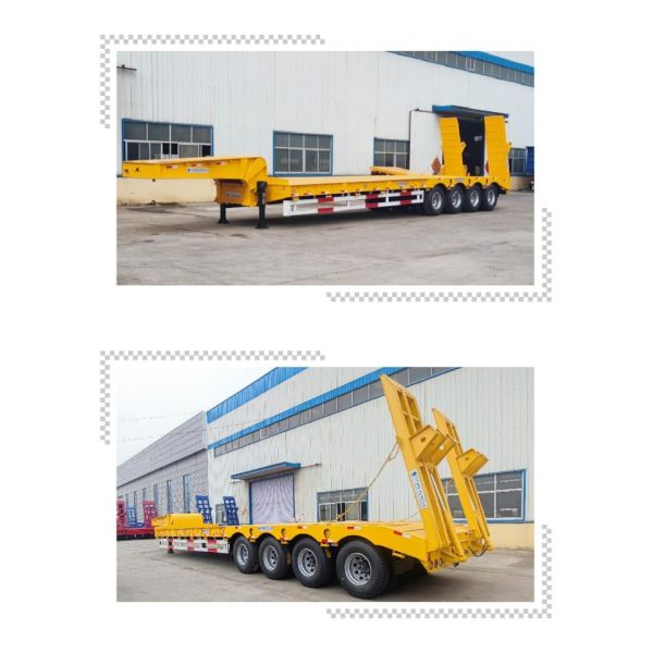 TITAN 4 Axle 100 Tons Hydraulic Semi Lowbed Trailer for Sale
