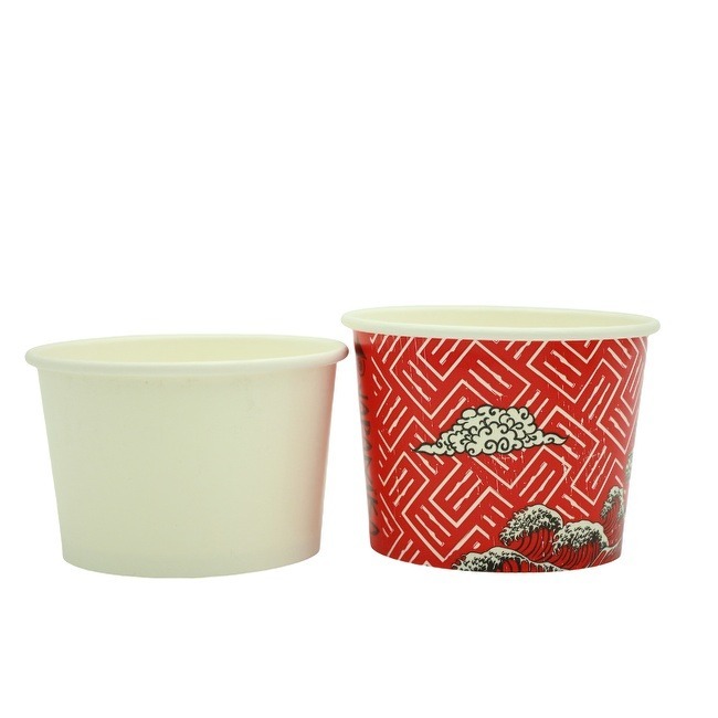 Customized New Deisgn Premium Paper Ice Cream Cups with Dome Lids Disposable