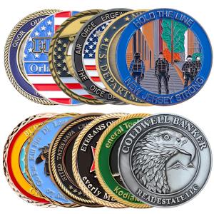 China Commemorative Souvenir Gold Silver Brass Coin Customize 3D Metal Challenge Coin factory