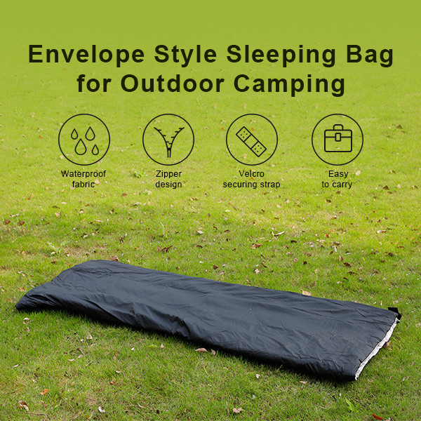 Purple Cotton Single Envelope Large Sleeping Bag Backpacking Camping Bag For Adults