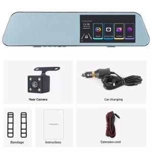 China Vehicle Dual Lens Blackbox DVR Full HD 1080P Car Camera Rearview Mirror factory