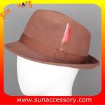 4190369 Sun Accessory customized winner England style fashion wool felt fedora