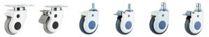 China Medical Casters Hospital Furniture Bed Wheels 5 Inch Double Long Lever Central Control factory