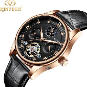 China Sports Minimalist Mechanical Watch Calendar Moonphase Automatic Watch factory