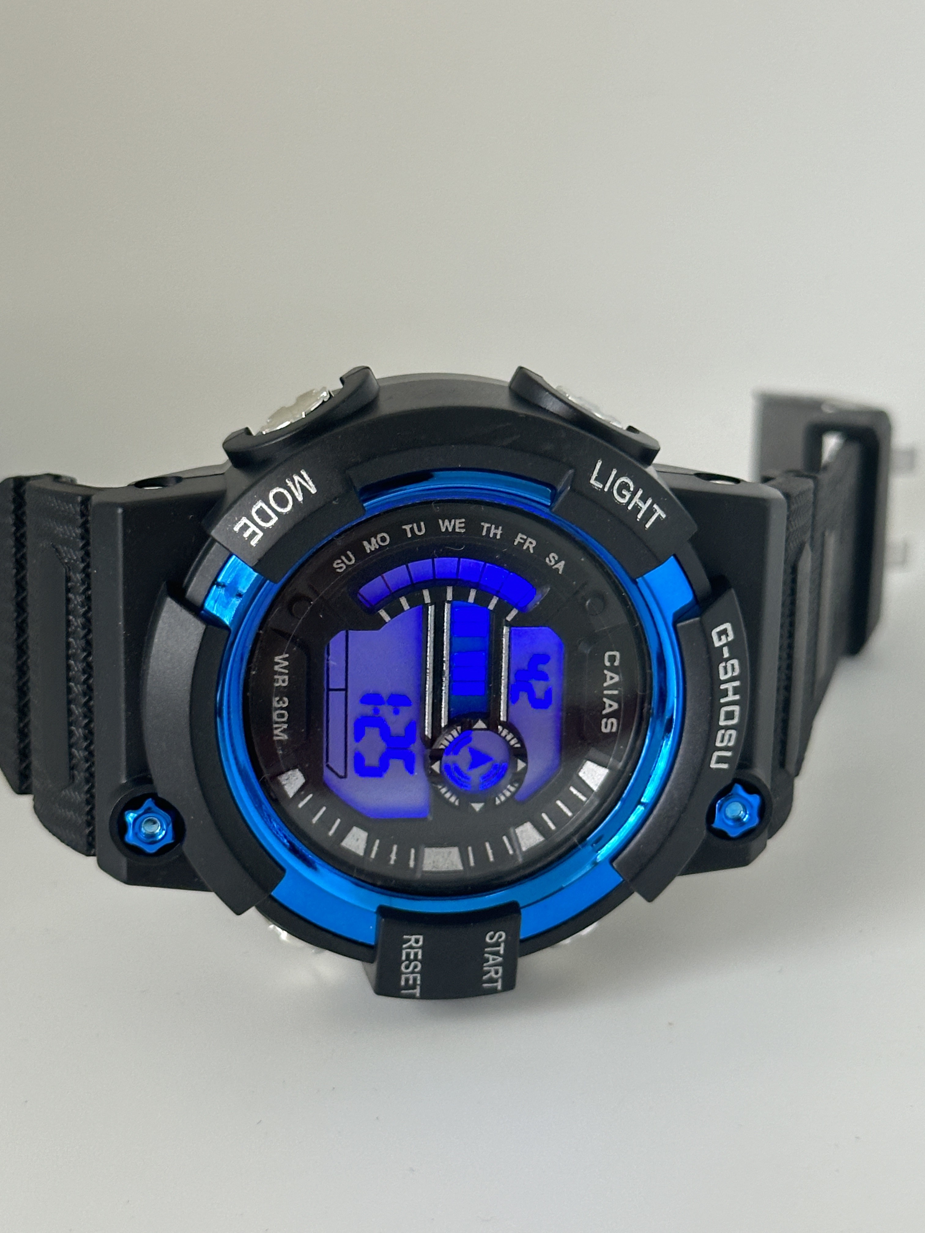 Silicone Case Custom Logo Digital Sport Watch With Buckle Clasp