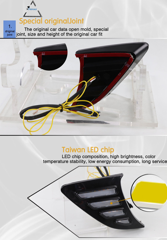 Daytime Running Led Lights With Yellow Turn Signal Lamp Fogr For Suzuki Ciaz 2019