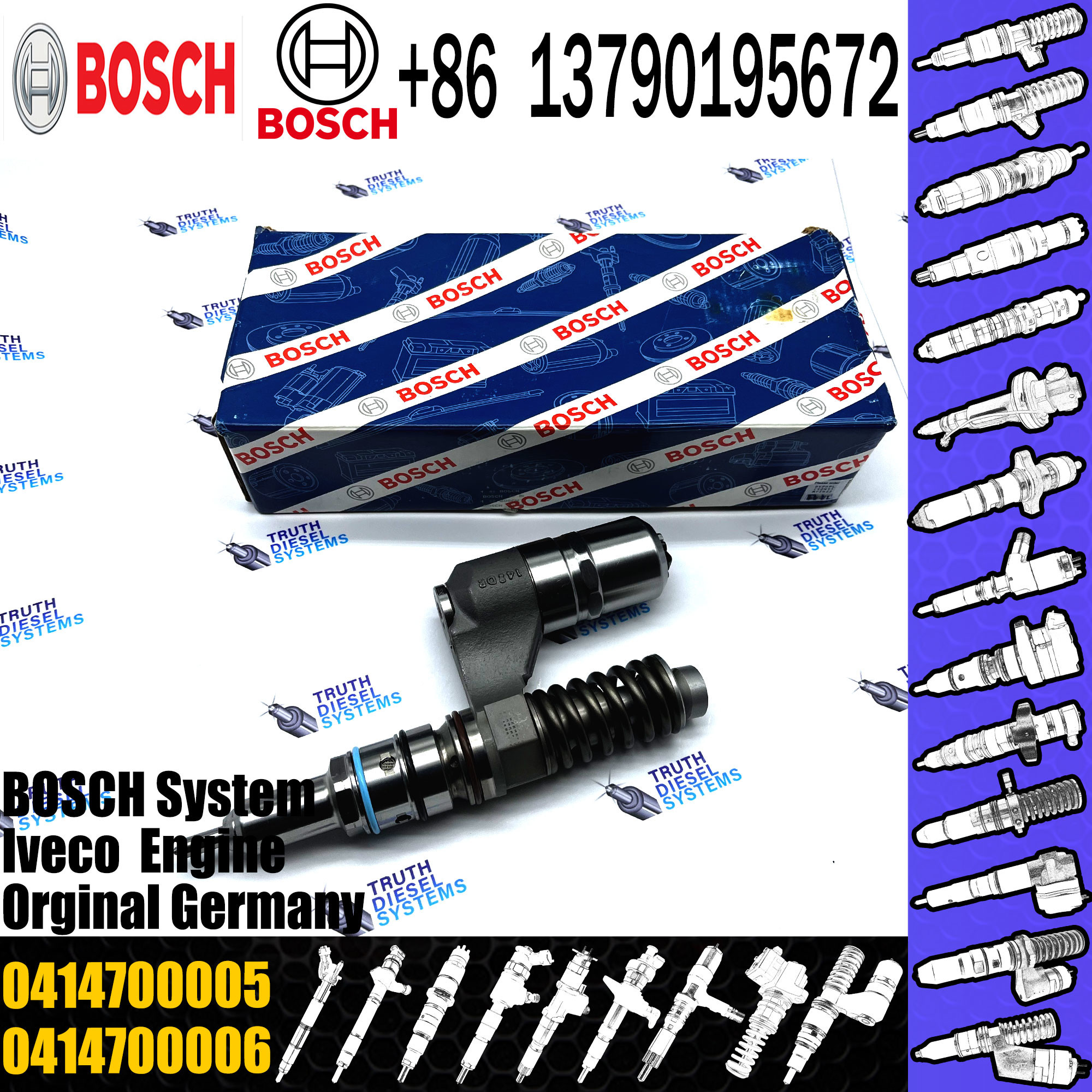 High performance 0414700005 0414700008 engine fuel injector nozzles for excavator parts unit pump