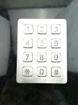 12 keys Panel mounted stainless steel illuminanted keypad with male pin out