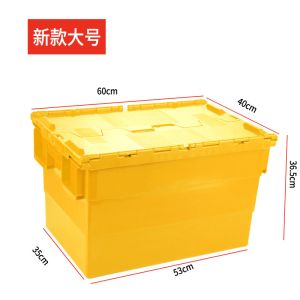 Heavy Duty Plastic Moving Boxes Attached Lid Containers Industrial Folding Tote