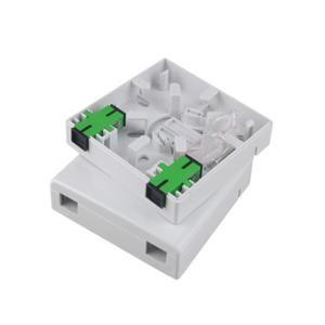China Wall Mounted Indoor Fiber Optic Outlet Box Faceplate 2 Port 86 Type factory