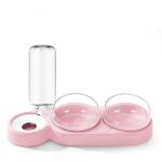 Anti Overturning Double Cat Water Bowl Automatic Water Storage For Protecting