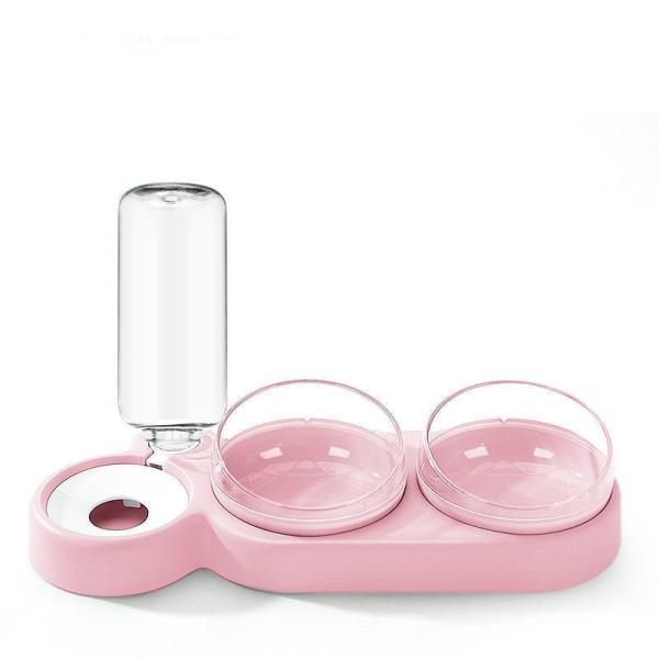 Anti Overturning Double Cat Water Bowl Automatic Water Storage For Protecting