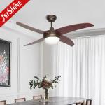 Decorative 4 MDF Blades Retro Style Ceiling Fan 48 Inches 220V Led