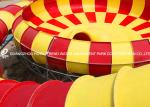 16m Space Bowl Water Slide Red / Yellow Aqua Park Construction