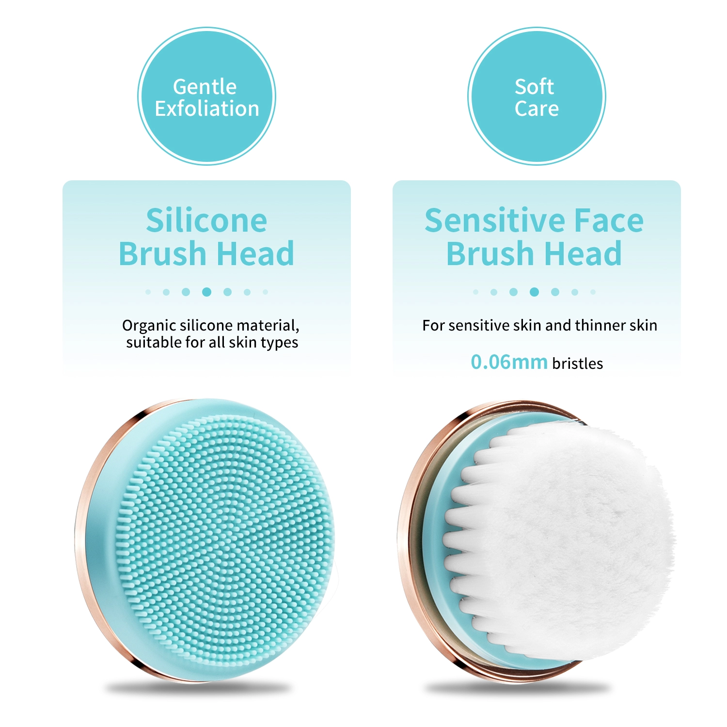 Silicone Facial Cleaning Brush Beauty Cleanser Vibrating Electric IPX7