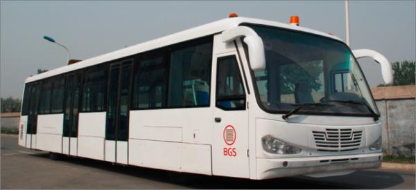Low Carbon Alloy Steel Body Airport Transfer Bus Airport Coaches 5100mm Wheel