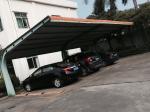 4 sets Small Cars Parking Shed Garage Steel Frame With Red Arc Shape Roof Top