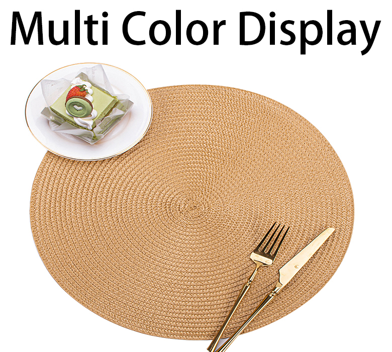 Waterproof Washable Non Slip Mat for Transitional Design Style Placemats in Round Shape