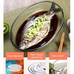 IKOO High Borosilicate Glass Baking Dish with 0.7L to 4.0L Capacity Oven