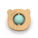 Non Toxic Bear Shaped Movable Ball Silicone Teether Safe For Baby
